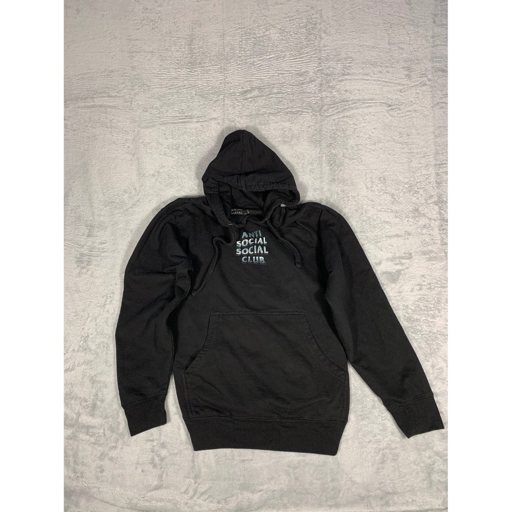 Anti Social Club Frozen Hoodie Black 100% Cotton Men's Size S Used